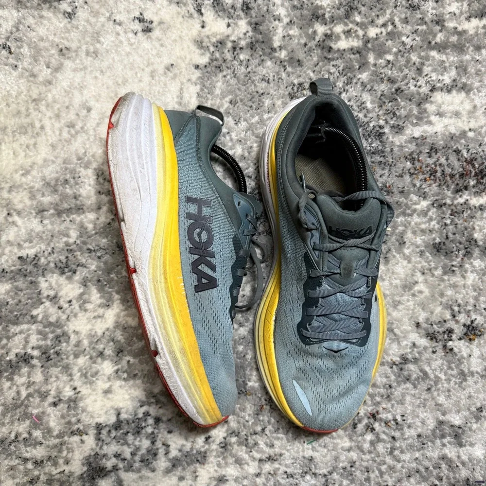 Hoka Bondi 8 Mens Running Shoes Goblin‎ Blue Mountain Spring 1123202 Size 12 D